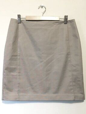 Vintage Jacob Solid Taupe Career Skirt - 90s Minimalist Pencil - Size 8